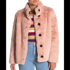 LOVE TOKEN RIHANNA REVERSIBLE FAUX FUR JACKET NWT